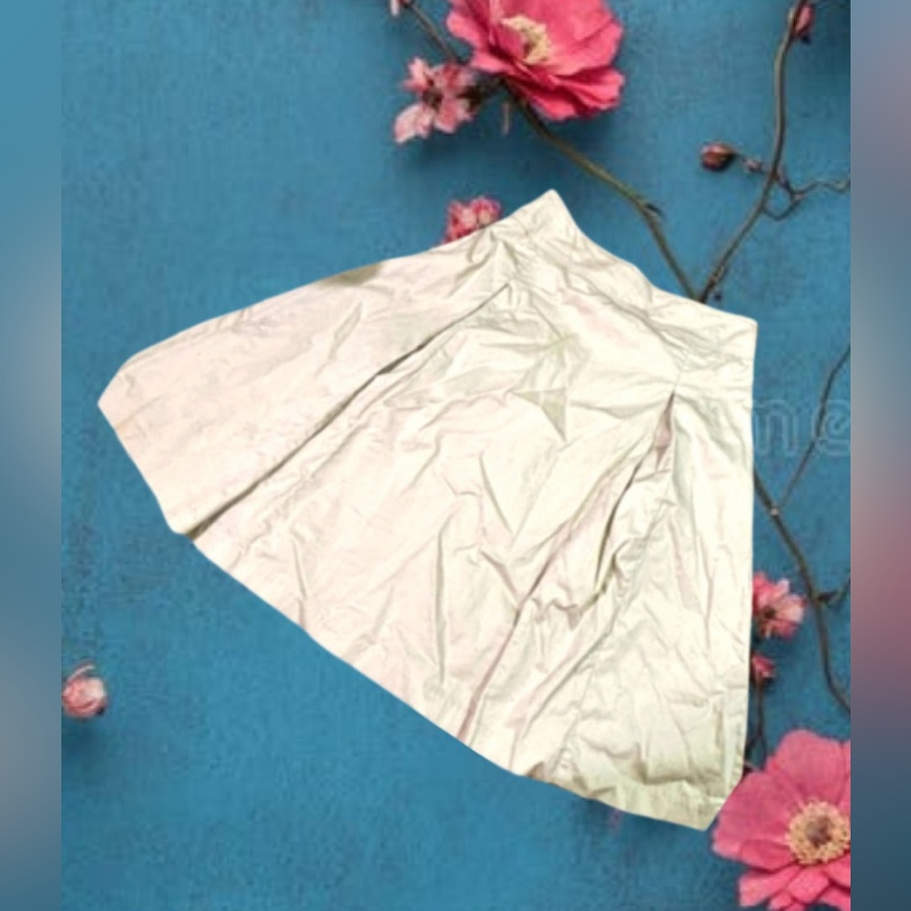 George Cream Midi A-Line Skirt